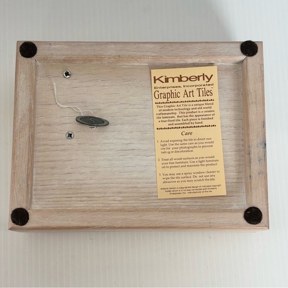 Vintage Kimberly Enterprises Art Tile Rhinoceros Jewelry Music Box - Picture 3 of 12